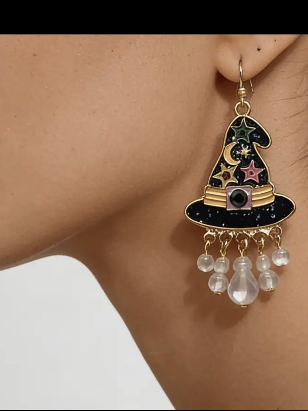 Witch Hat Dangling Earrings